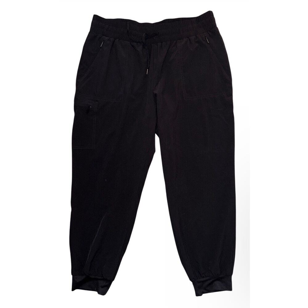NWT Chico's Zenergy Black Woven Jogger Pants Tapered Women's Size 3R (XL) Cargo